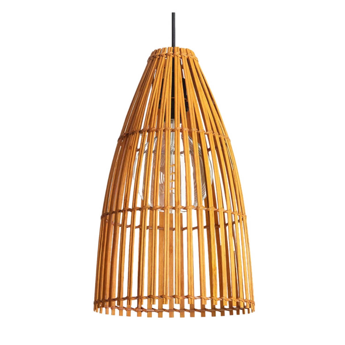 Ekologiczna lampa wisząca Boho ABR-LW7-BH-E27 Abruzzo bambus brąz