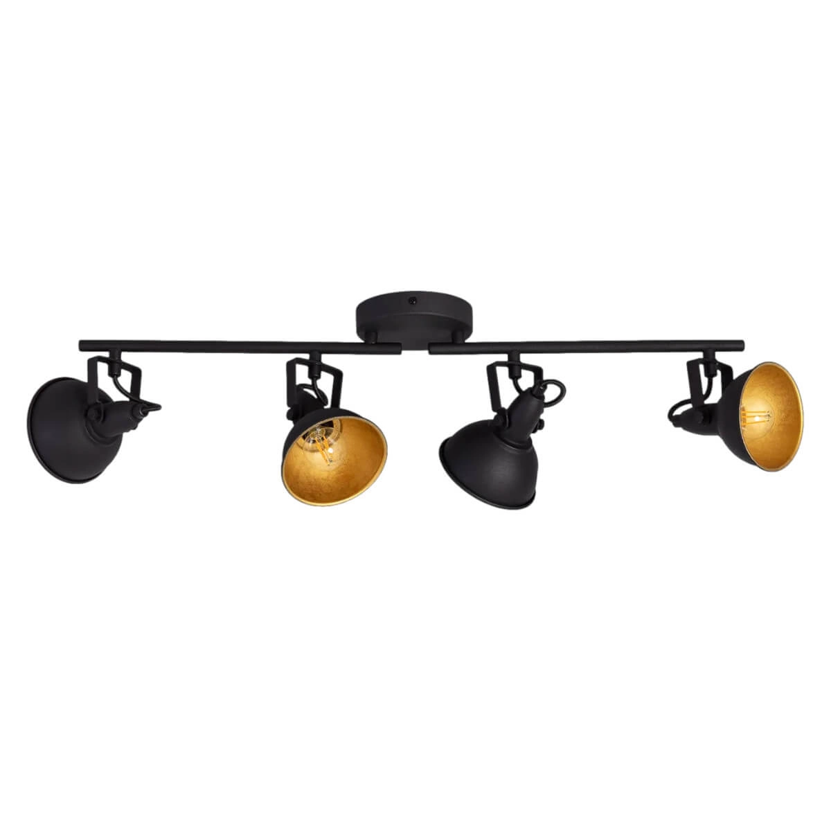 Wielopunktowa lampa sufitowa Retro ABR-RRO-C-4XE14 Abruzzo czarny złoty