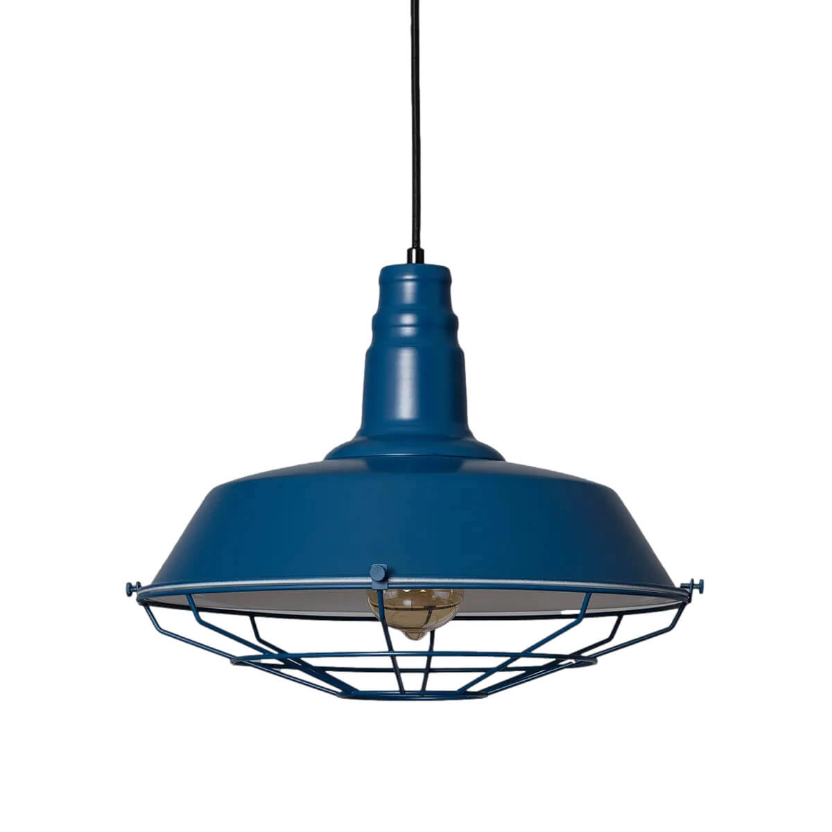 Lampa wisząca metalowa Retro ABR-RRP-N-E27 Abruzzo industrialna niebieski