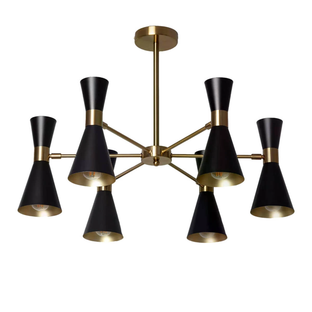 Wielopunktowa lampa sufitowa Libre ABR-LWS-6XE27 Abruzzo czarny złoty