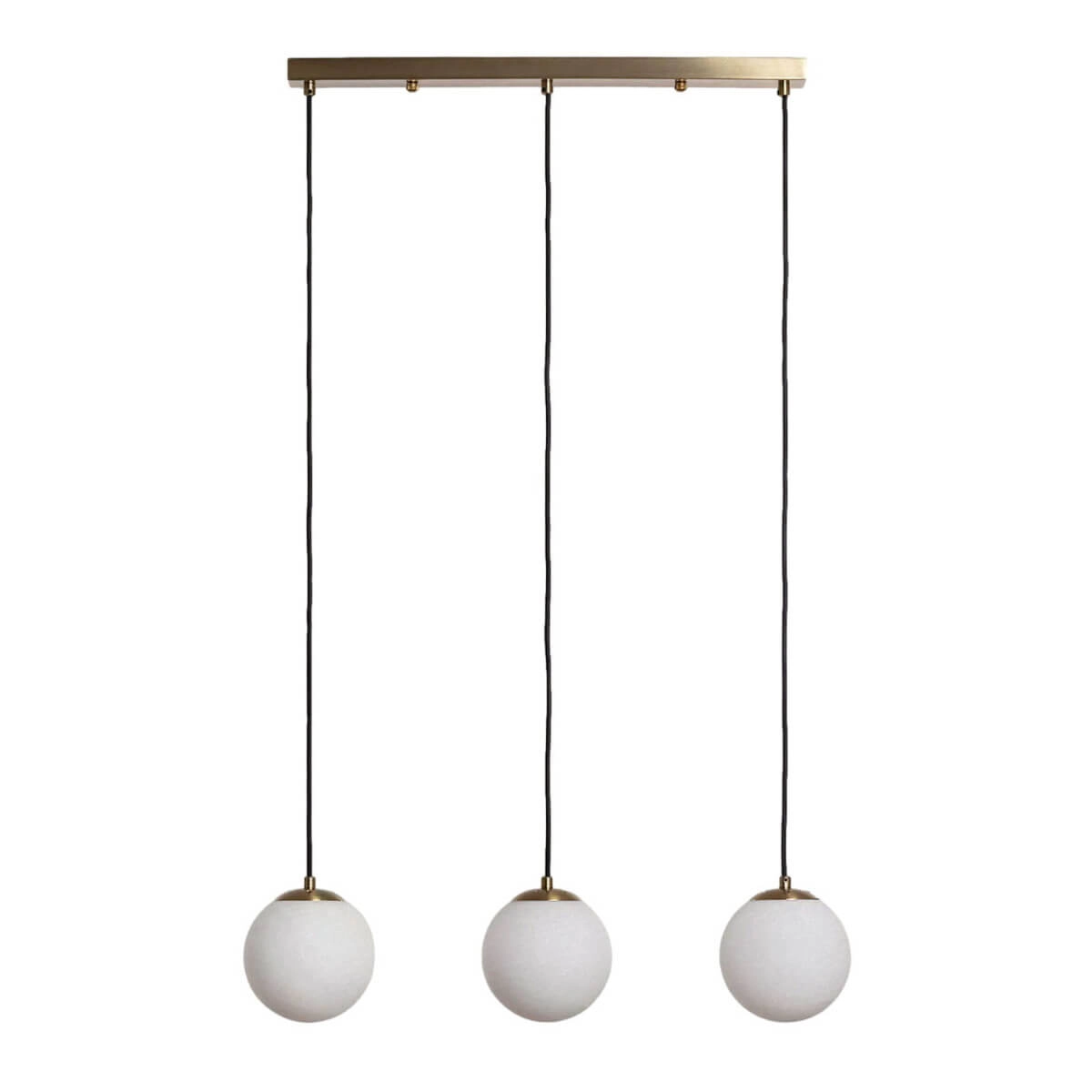 Potrójna lampa wisząca Milano ABR-LWPP-3XE27 Abruzzo kula czarny złoty biały