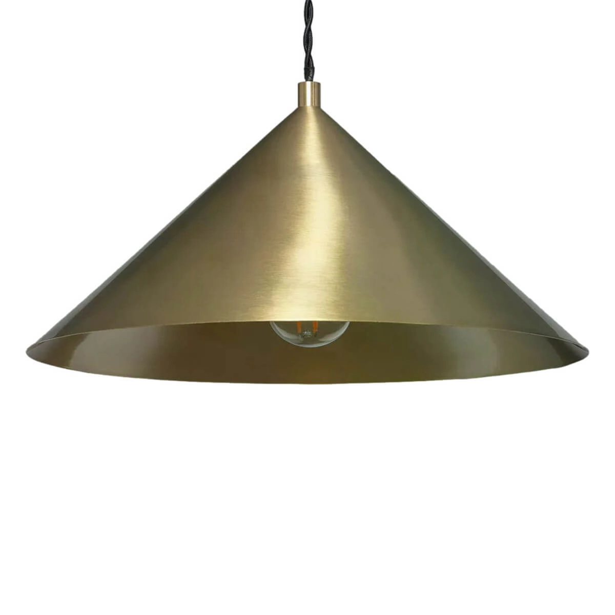 Stożkowa lampa wisząca Horte ABR-LWHZ-E27 Abruzzo metal złoty