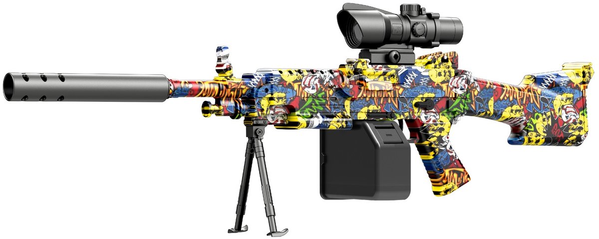 Karabin Automatyczny Z Grafiką Joker Na Kulki Żelowe M249