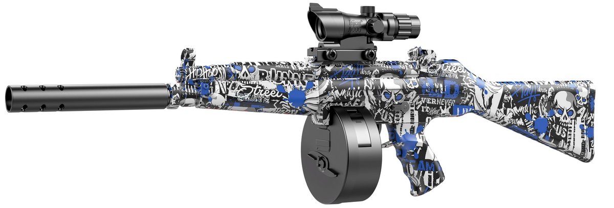 Karabin Automatyczny Mp5 Niebieska Czaszka Na Kulki Żelowe 744