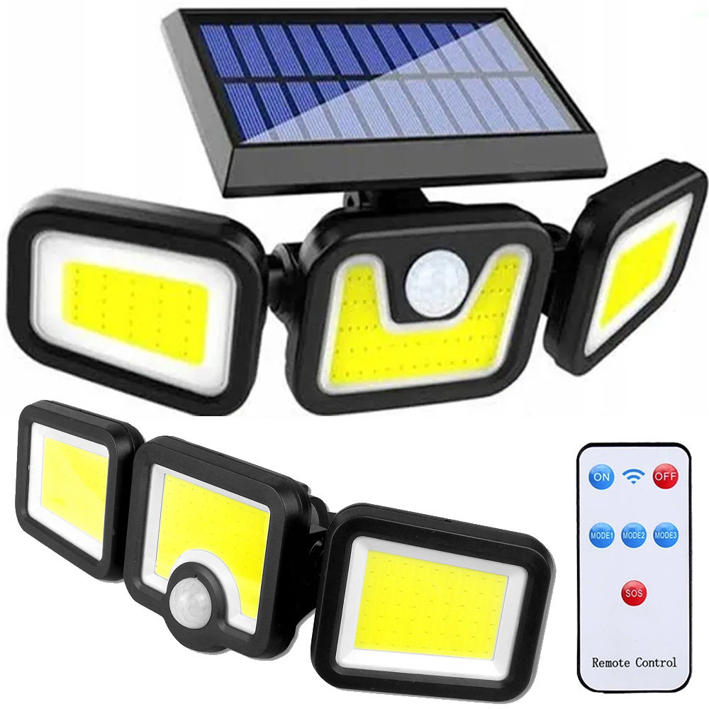 Lampa Solarna 100 Cob Z Czujnikiem Ruchu Zmierzchu