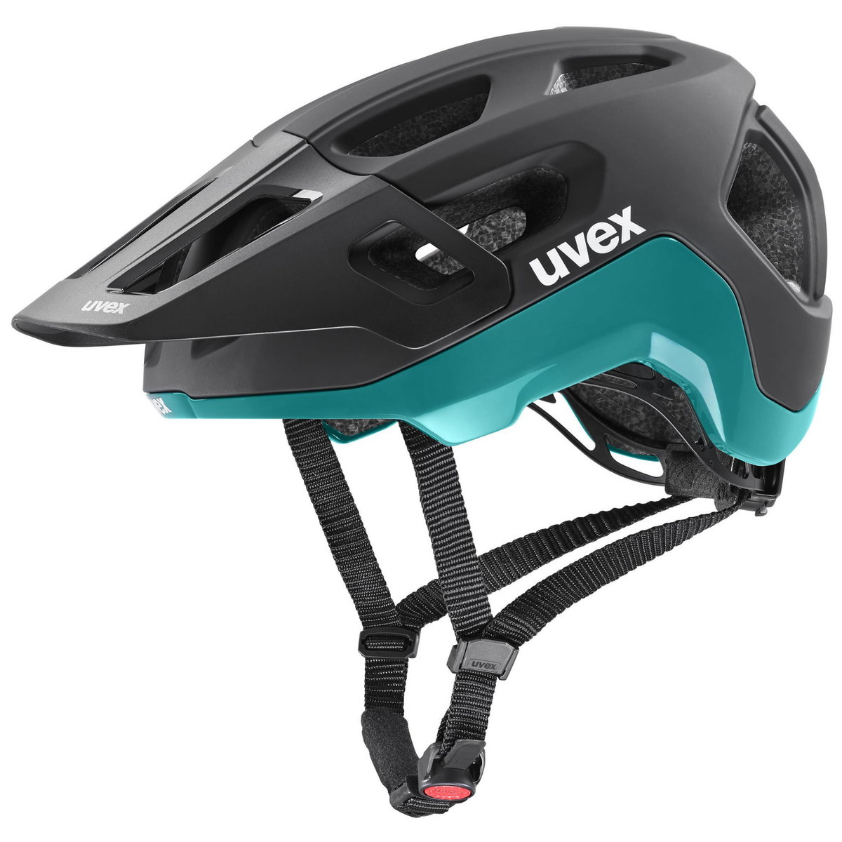 Kask rowerowy Uvex React 02 black - teal matt - 17