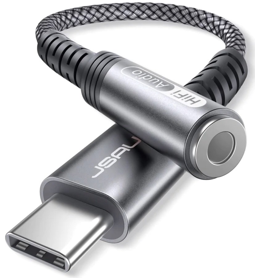 JSAUX Kabel Adapter DAC Audio USB-C do Mini Jack 3,5mm żeński AUX
