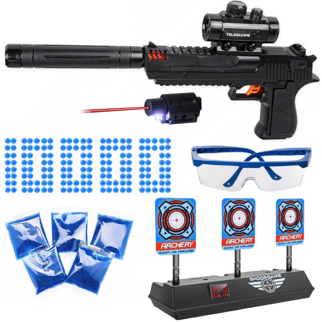 Pistolet na kulki żelowe Glock automatyczny czarny QML 226 + tarcza elektroniczna