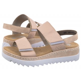 Sandały Różowe V4475-31 Pink (RI166-a) Rieker