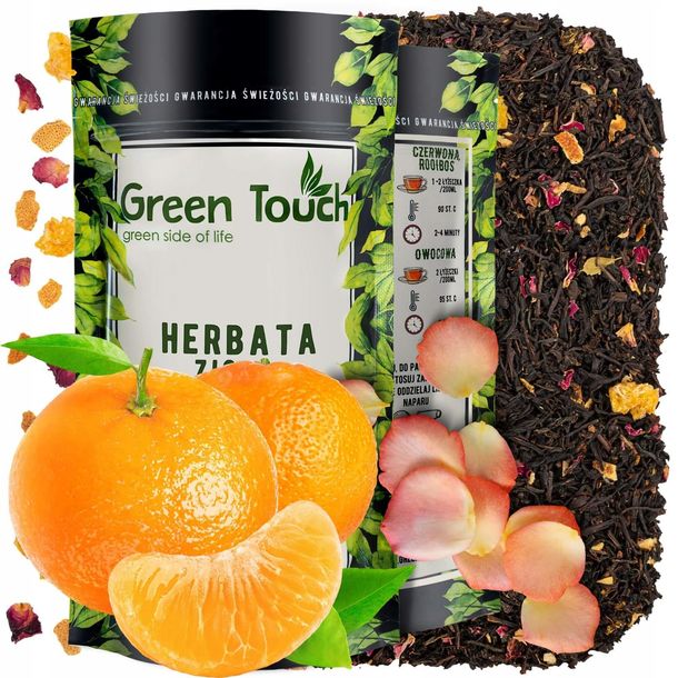 ﻿Herbata czarna HISZPAŃSKA MANDARYNKA pomarańcza płatki róży 50 g oryginalna