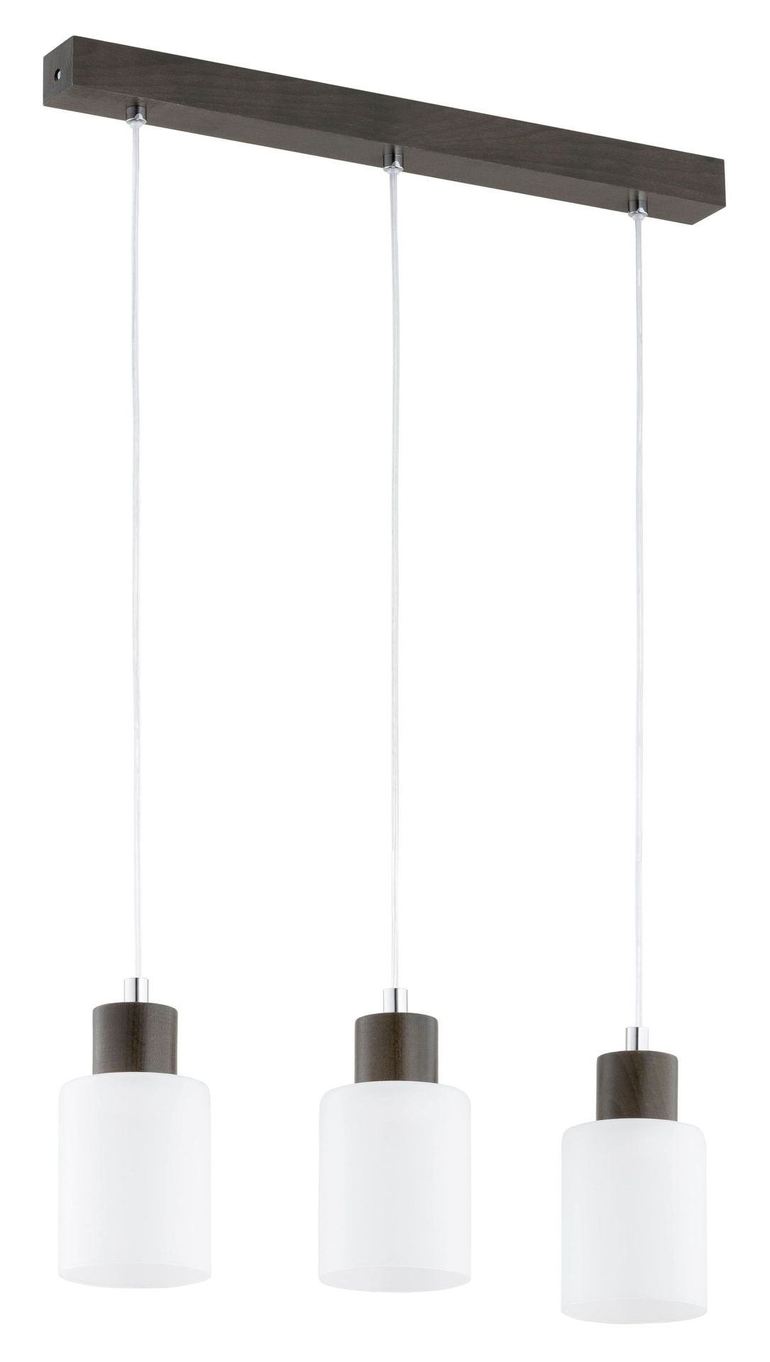 Czarna lampa wisząca z białymi kloszami AL 62321 z serii EVIC