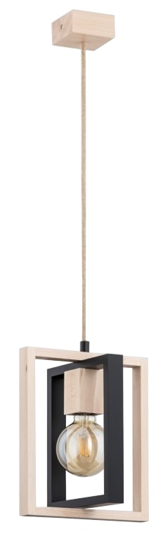 Drewniana lampa wisząca o geometrycznej formie AL 61139 z serii LUSI