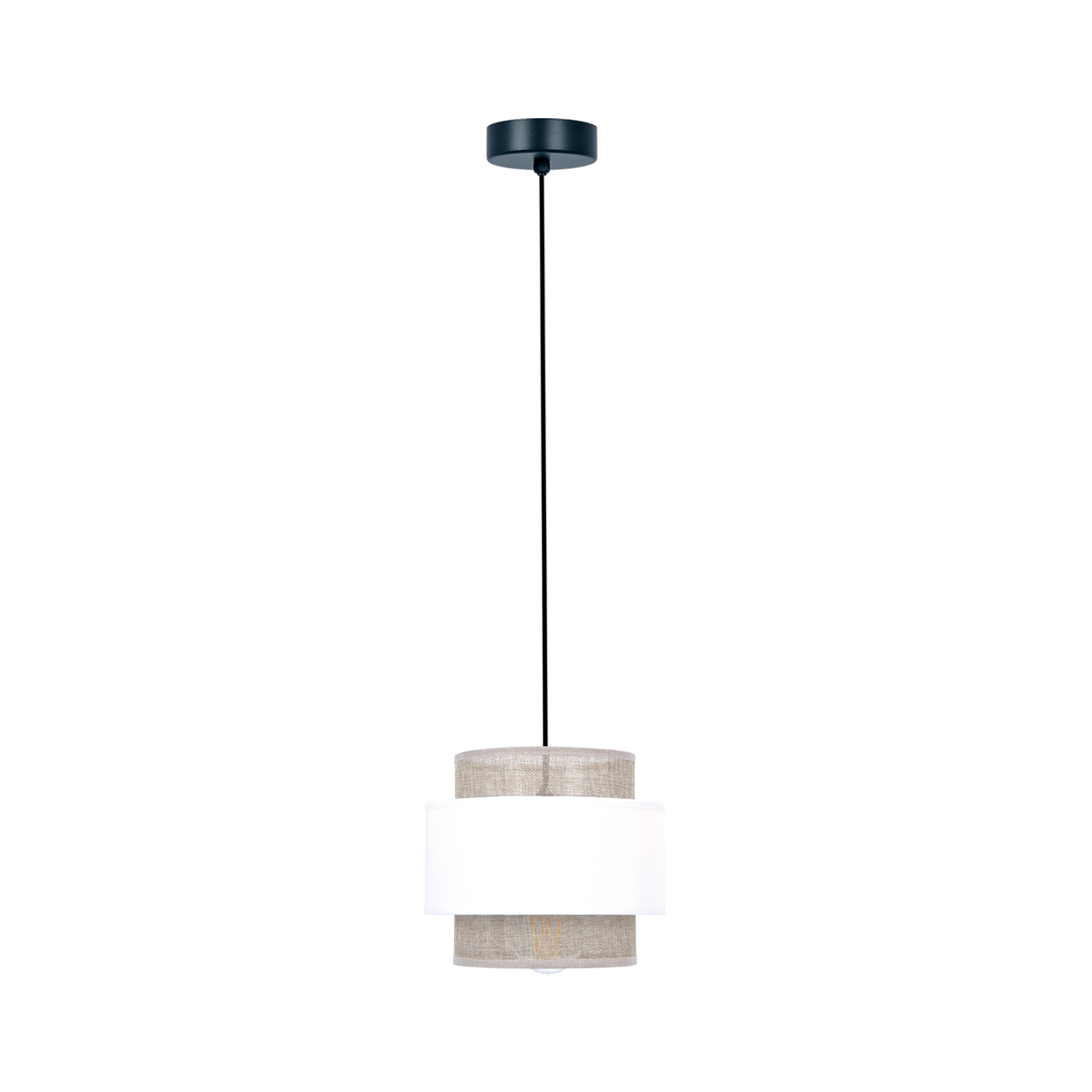 Lampa wisząca w stylu boho, biało-beżowa K-5270 z serii CEZAR