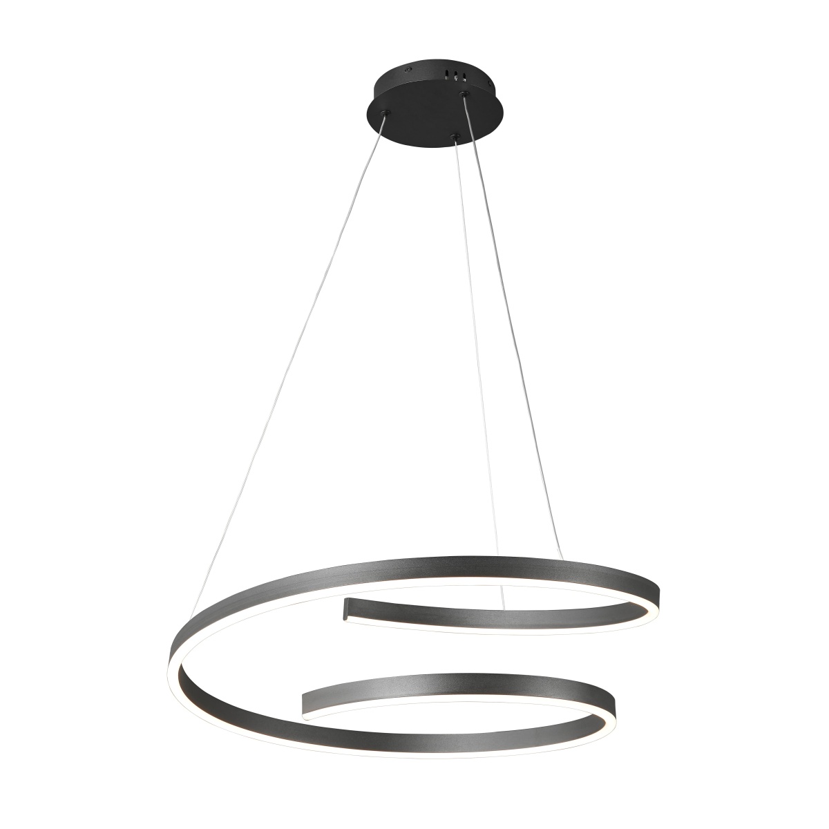 Efektowna, czarna lampa wisząca, LED o mocy 50W K-8183 z serii KOLOSO