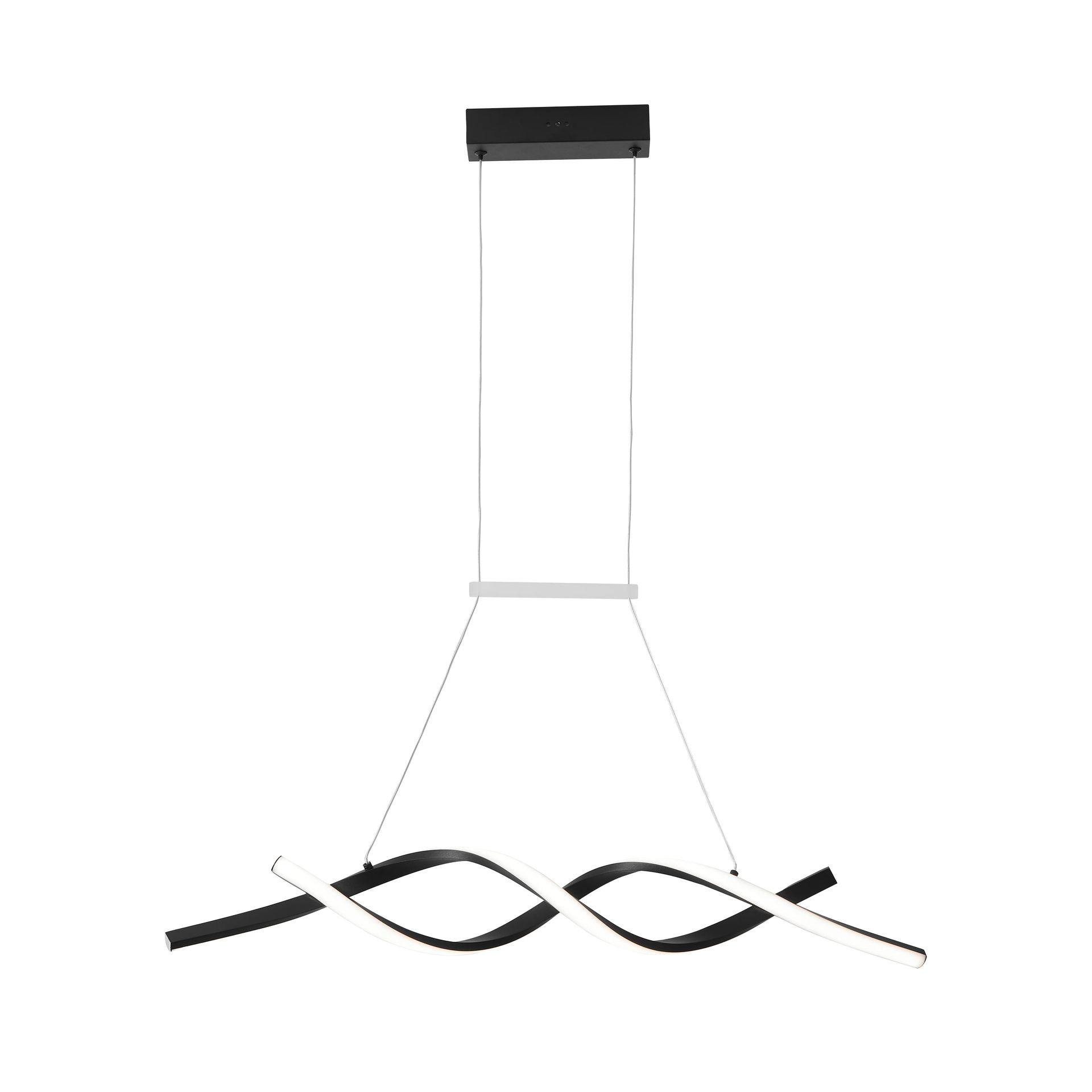 Unikalna lampa ledowa w kolorze czarnym, nad stół K-8184 z serii BURGO