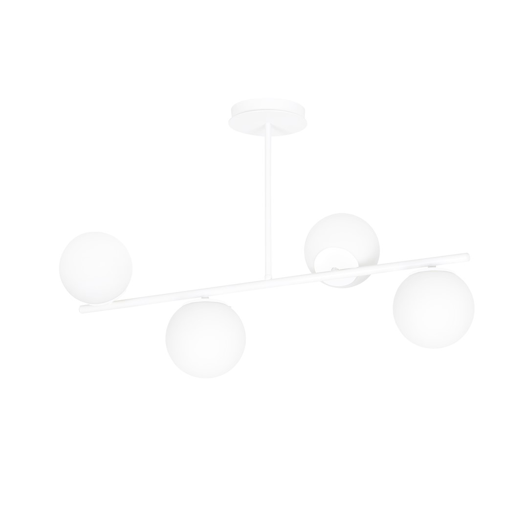 Minimalistyczna, biała lampa sufitowa do sypialni 1021/4 z serii BIOR