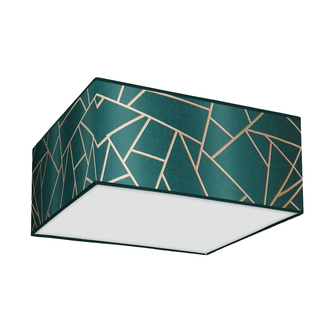 Lampa sufitowa w kolorze butelkowej zieleni MLP7574 z serii ZIGGY