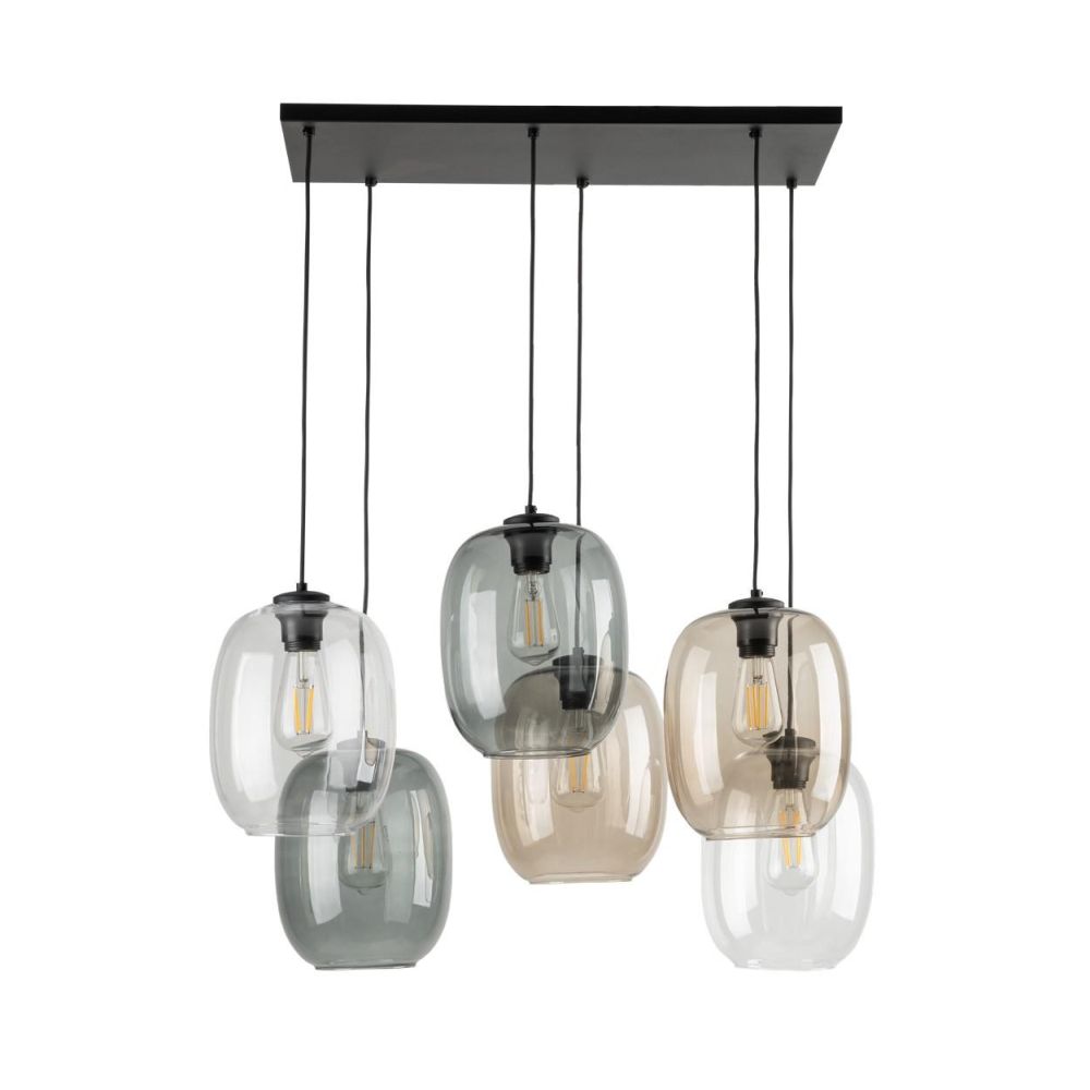 Duża lampa wisząca, różnokolorowe klosze TK 5974 z serii ELIO