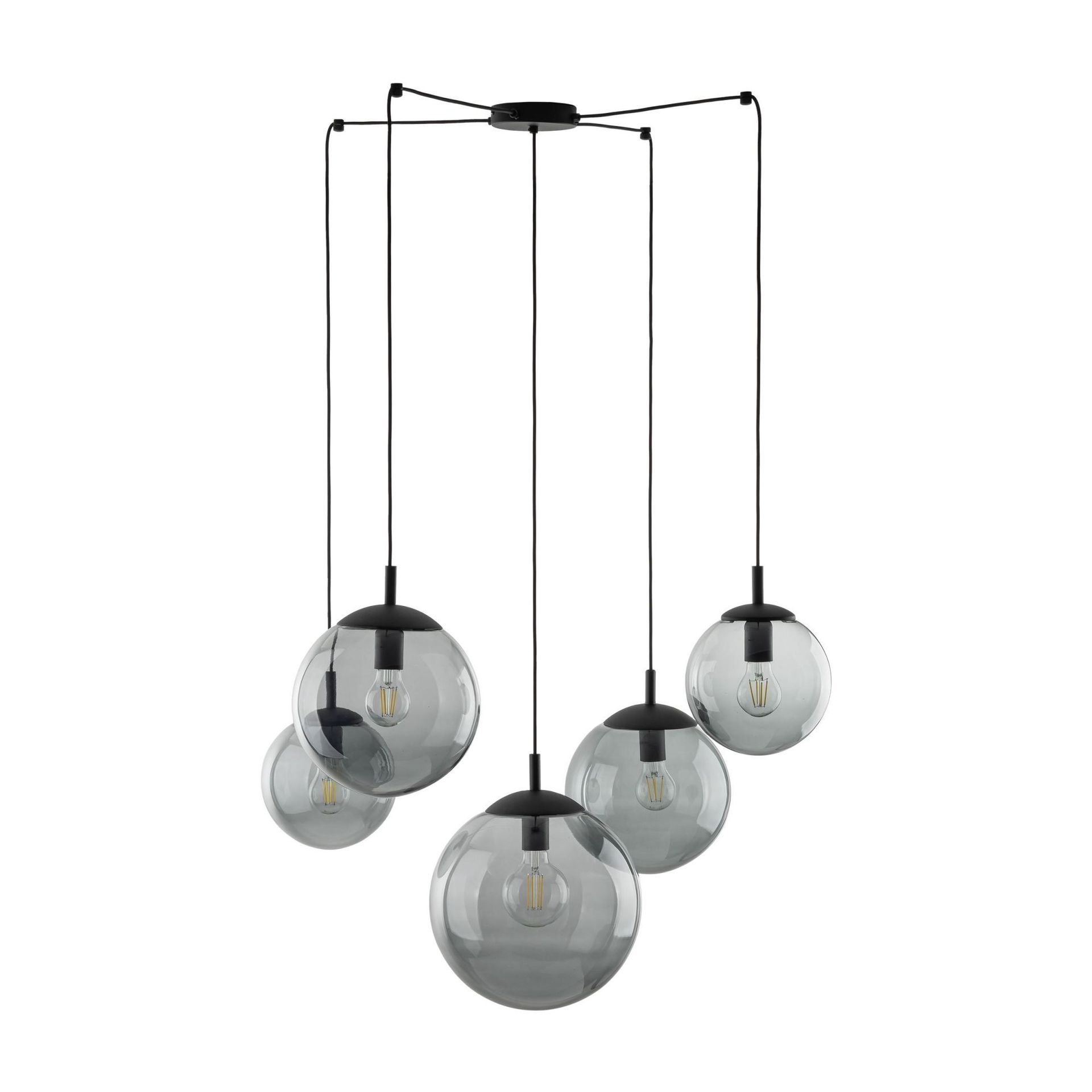 Lampa wisząca z grafitowymi kloszami TK 5382 z serii ESME GRAPHITE