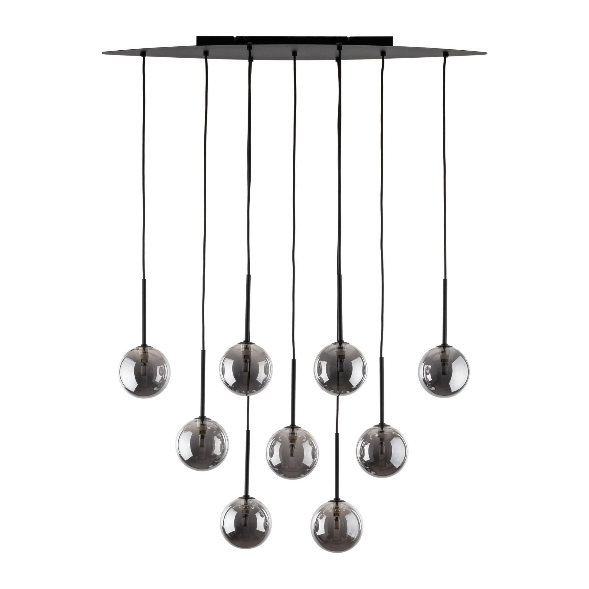 Okazała lampa wisząca z ciemnymi kloszami TK 6148 z serii ESTERA BLACK