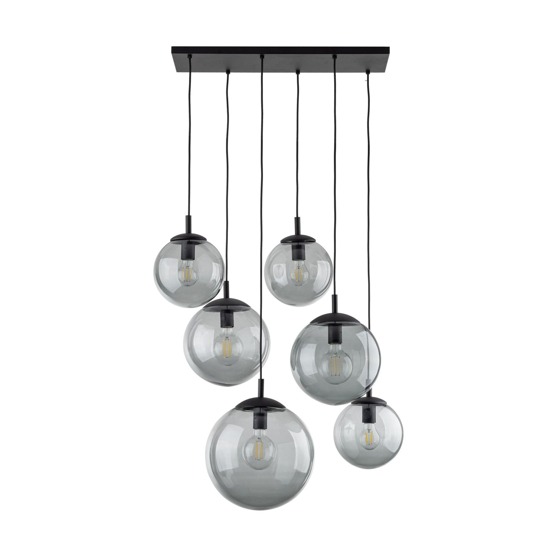 Lampa z kloszami o różnych rozmiarach TK 5384 z serii ESME GRAPHITE
