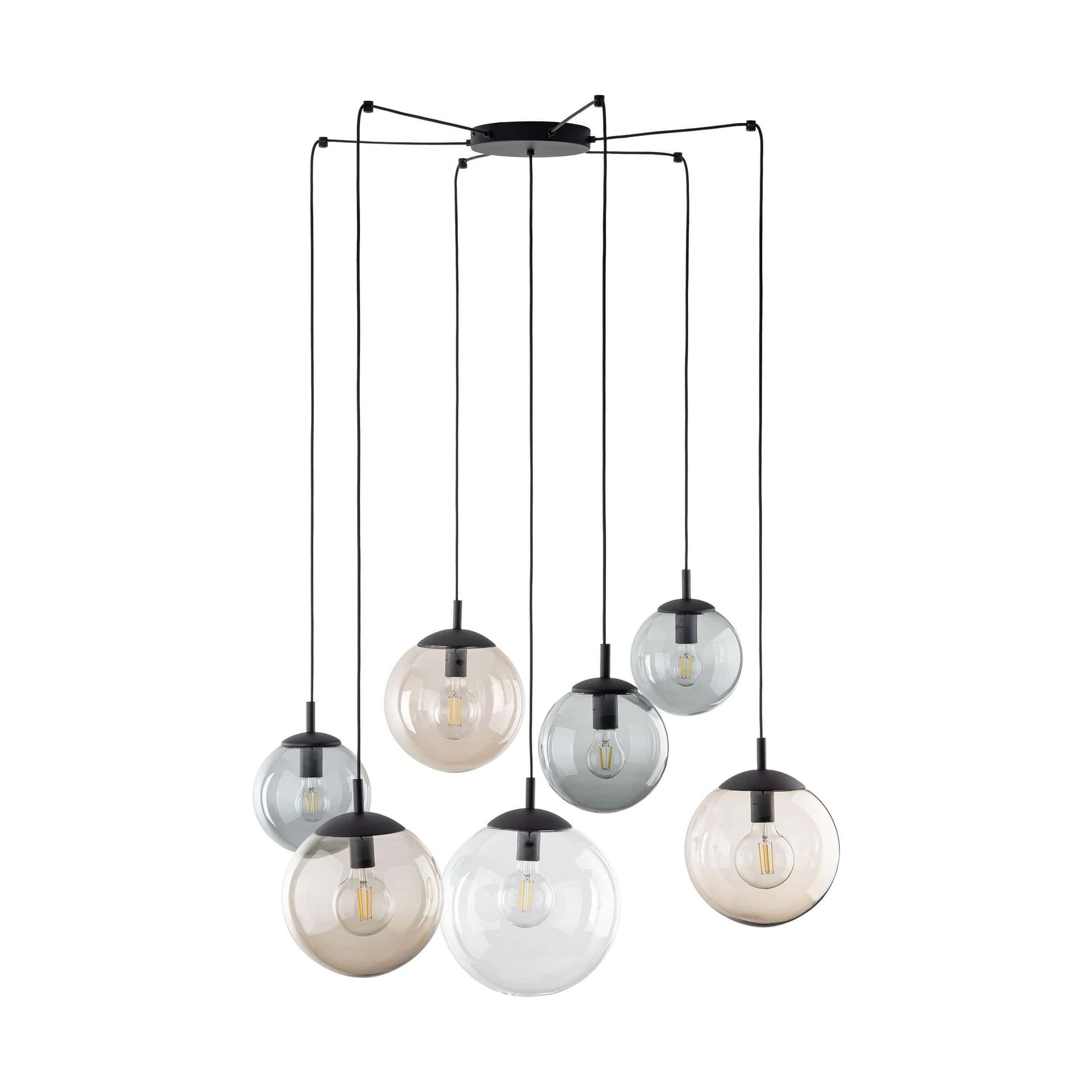 Lampa wisząca pająk z kolorowymi kloszami TK 4863 z serii ESME