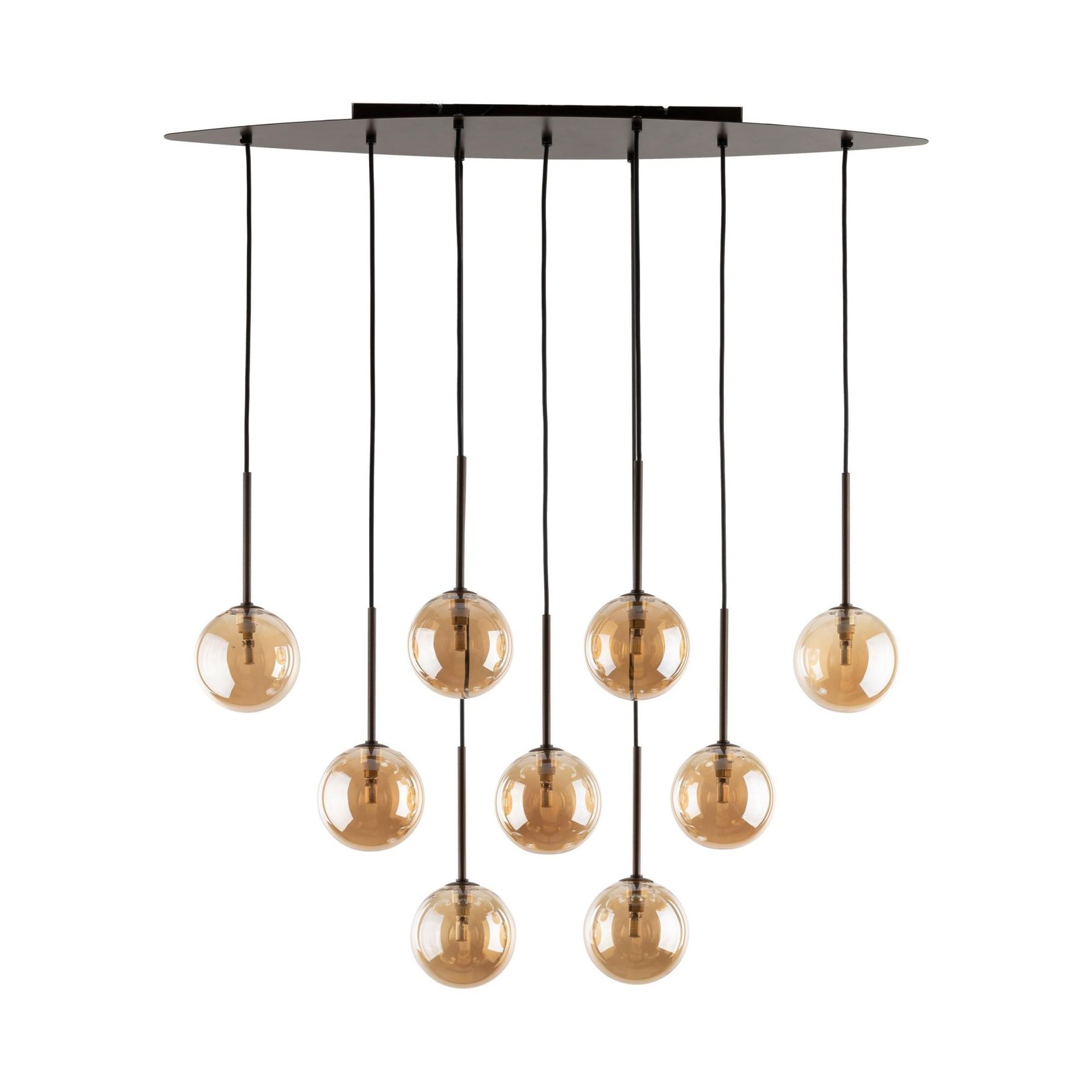 Stylowa, brązowa lampa wisząca do salonu TK 6149 z serii ESTERA BROWN