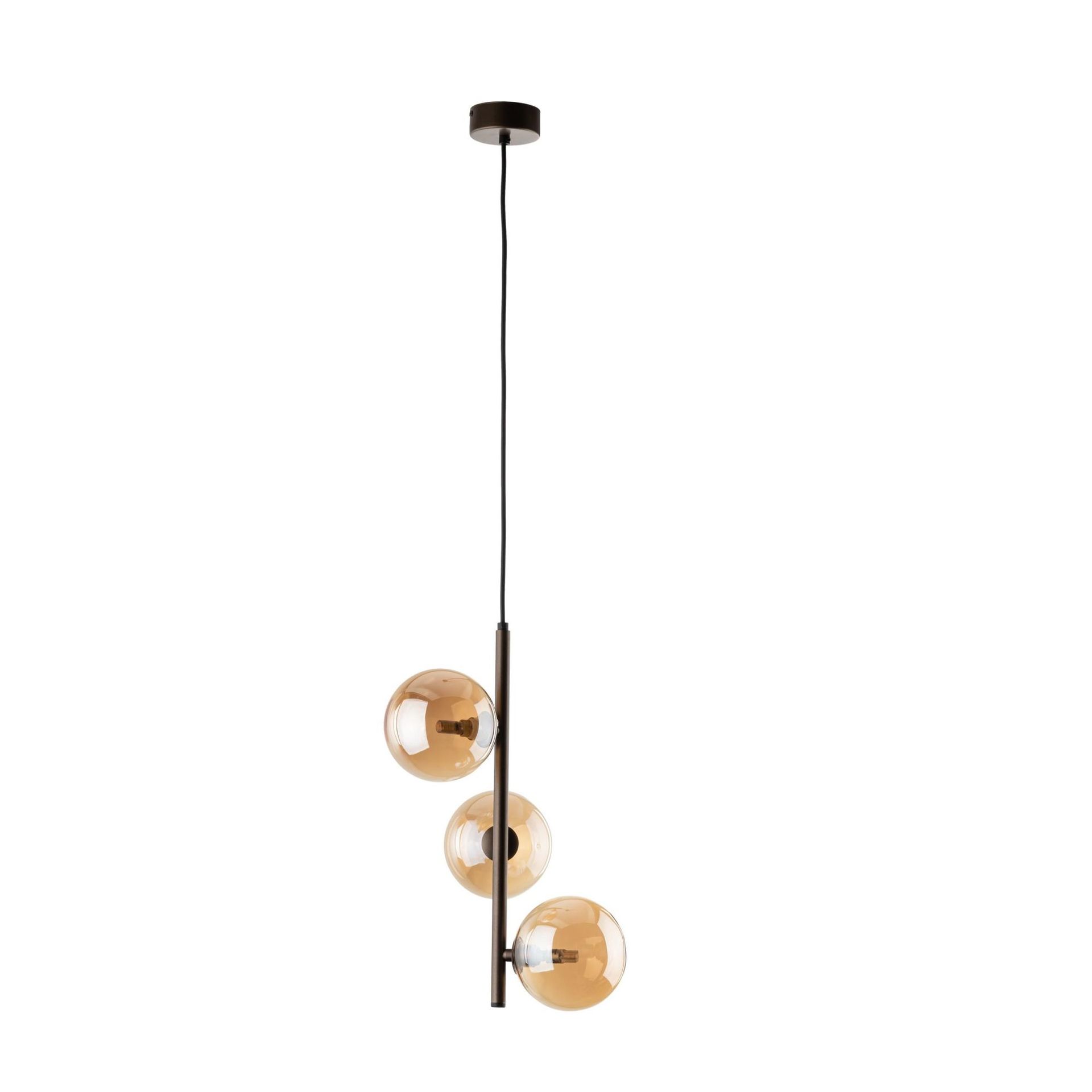 Nowoczesna, brązowa lampa z kloszami TK 6188 z serii ESTERA BROWN
