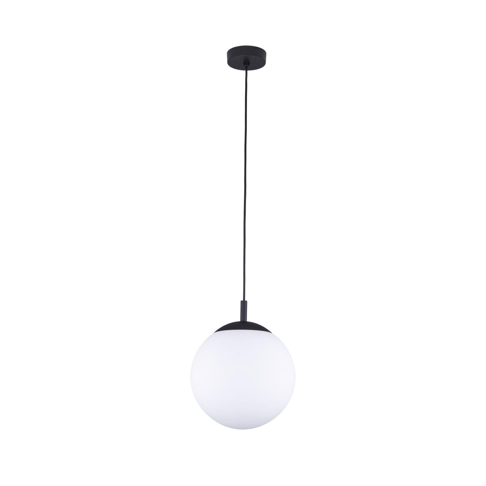 Czarny zwis z białym kloszem ⌀25cm TK 5669 z serii ESME WHITE