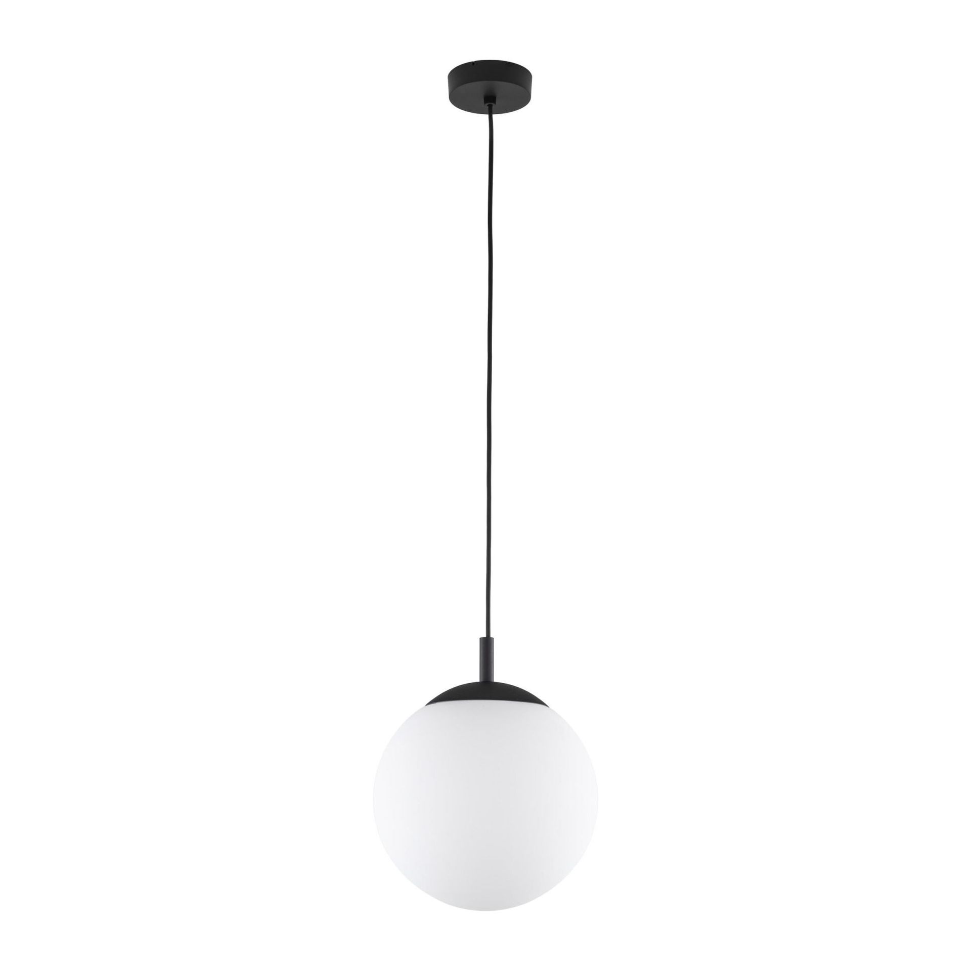 Czarno-biała, kulista lampa wisząca ⌀30cm TK 5670 z serii ESME WHITE