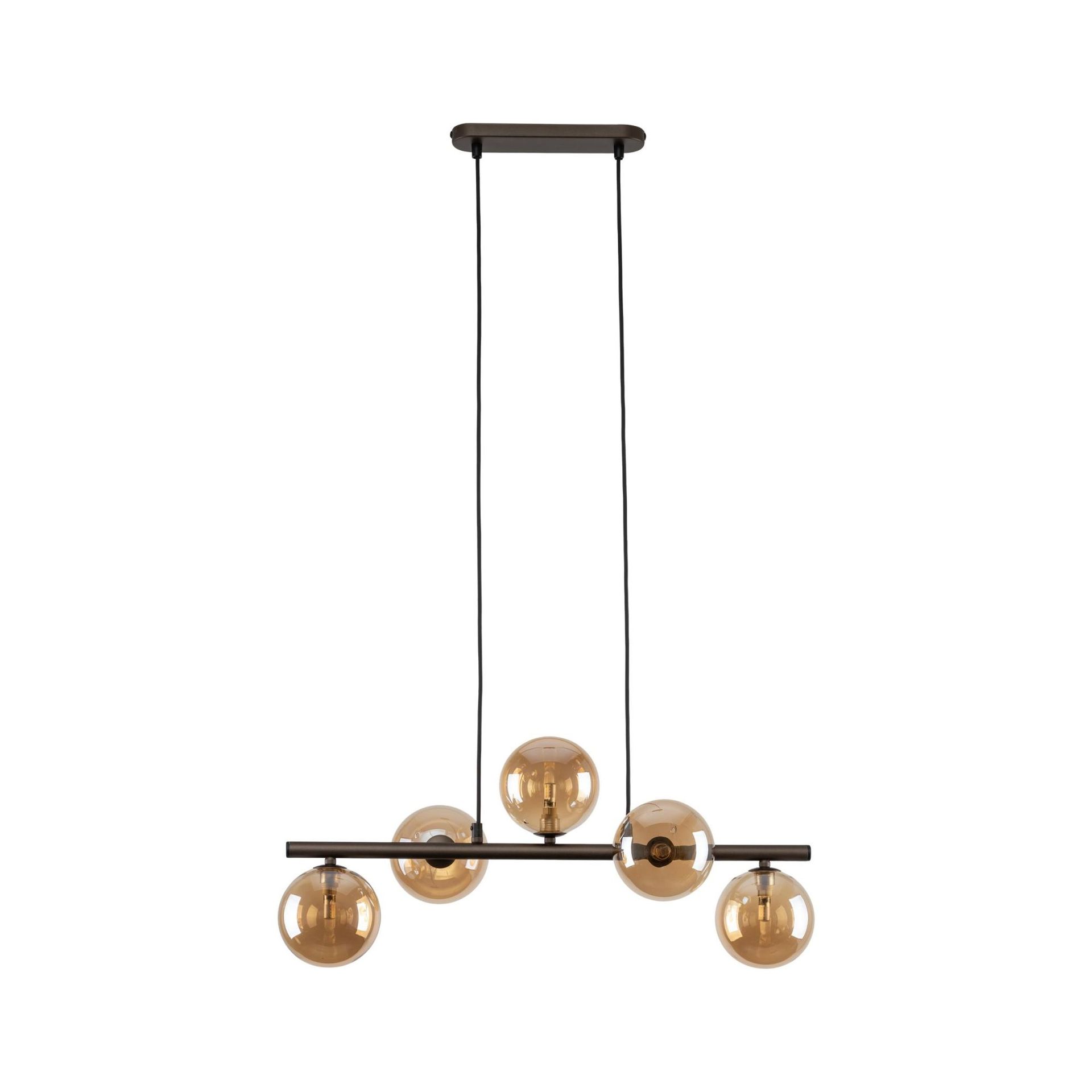 Przytulna, brązowa lampa wisząca nad stół TK 6105 z serii ESTERA BROWN