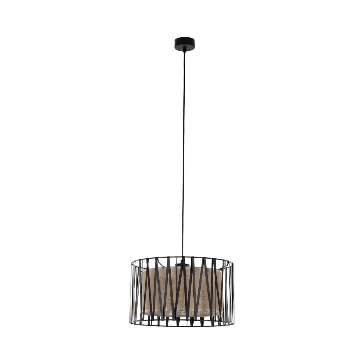 Lampa wisząca z abażurem, gwint E27 TK 4562 z serii HARMONY