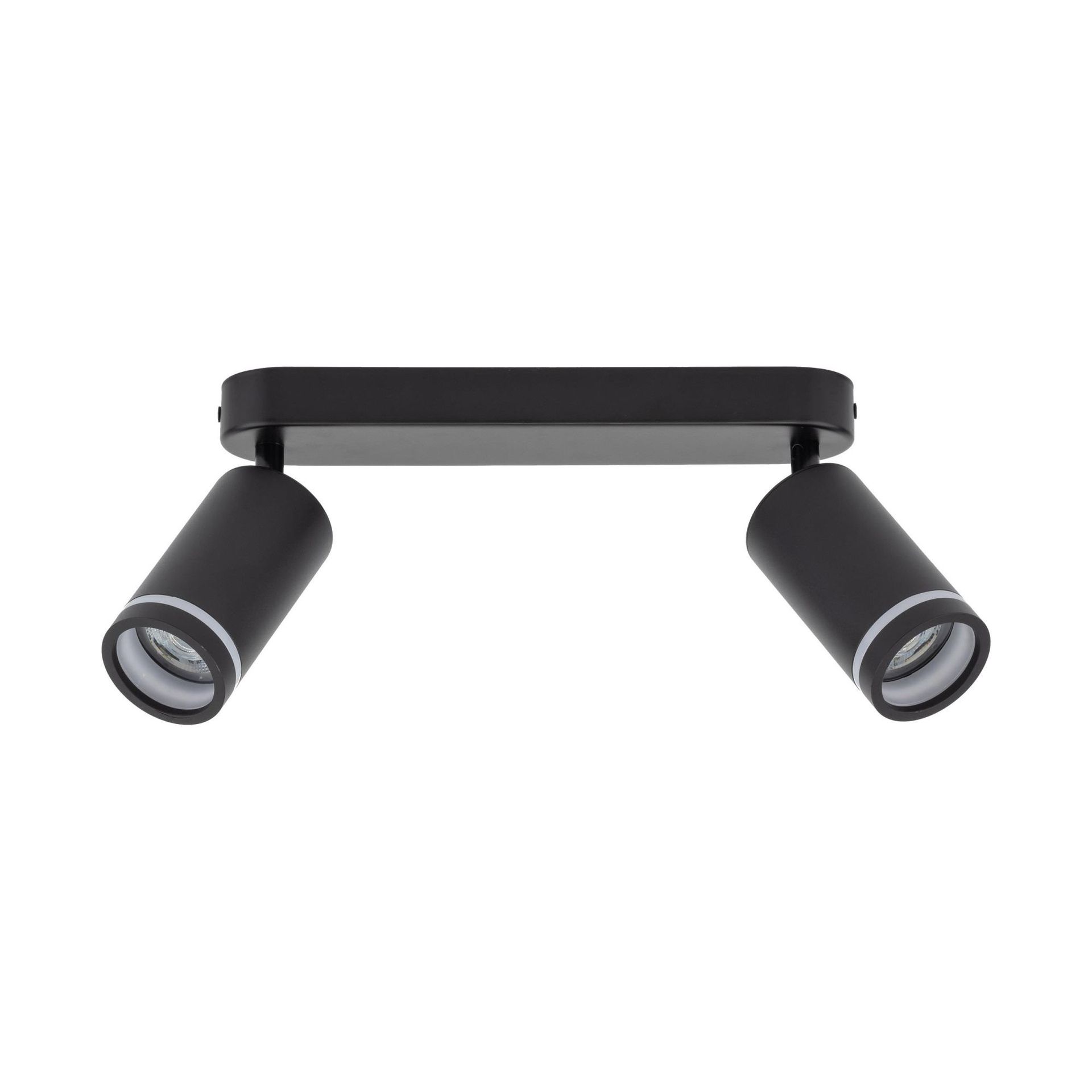 Dwupunktowa, techniczna lampa sufitowa TK 6912 z serii JET BLACK