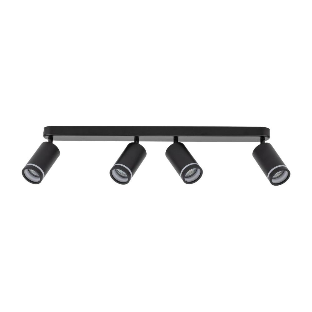 Długa listwa natynkowa, ruchome spoty TK 6916 z serii JET BLACK