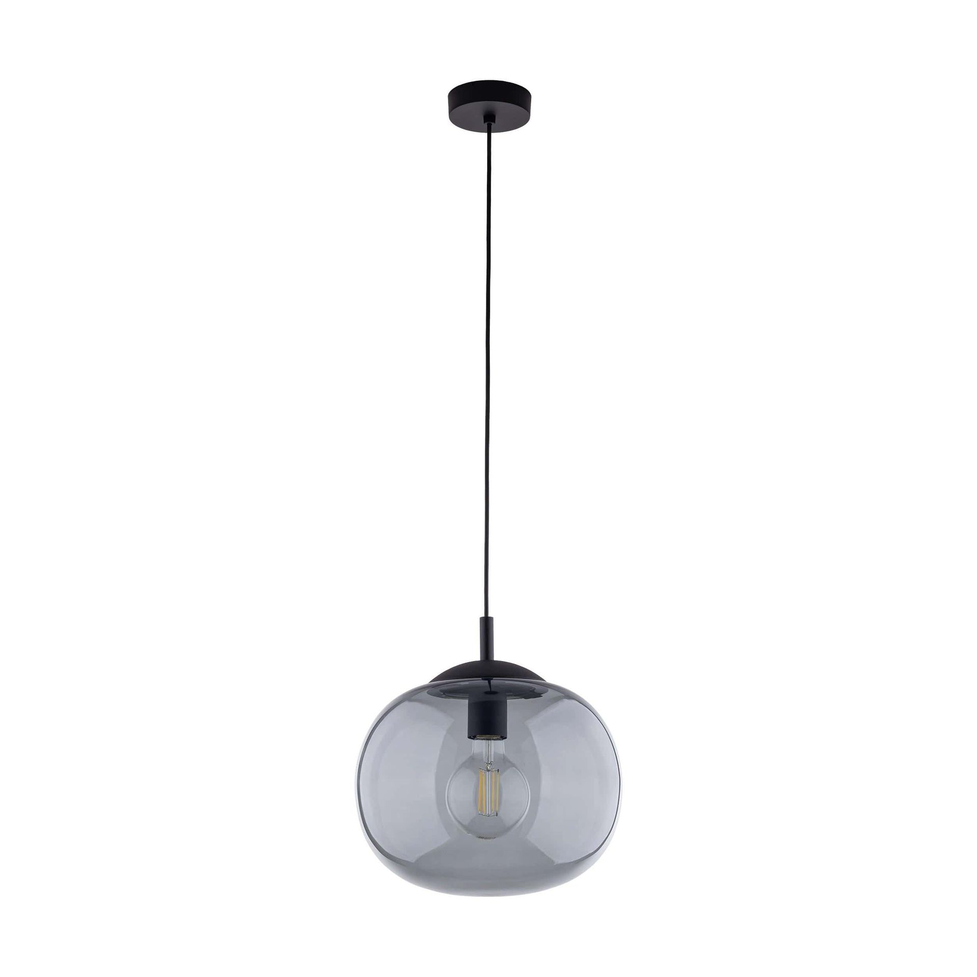 Grafitowy klosz na czarnym zwisie ⌀30cm TK 4837 z serii VIBE GRAPHITE