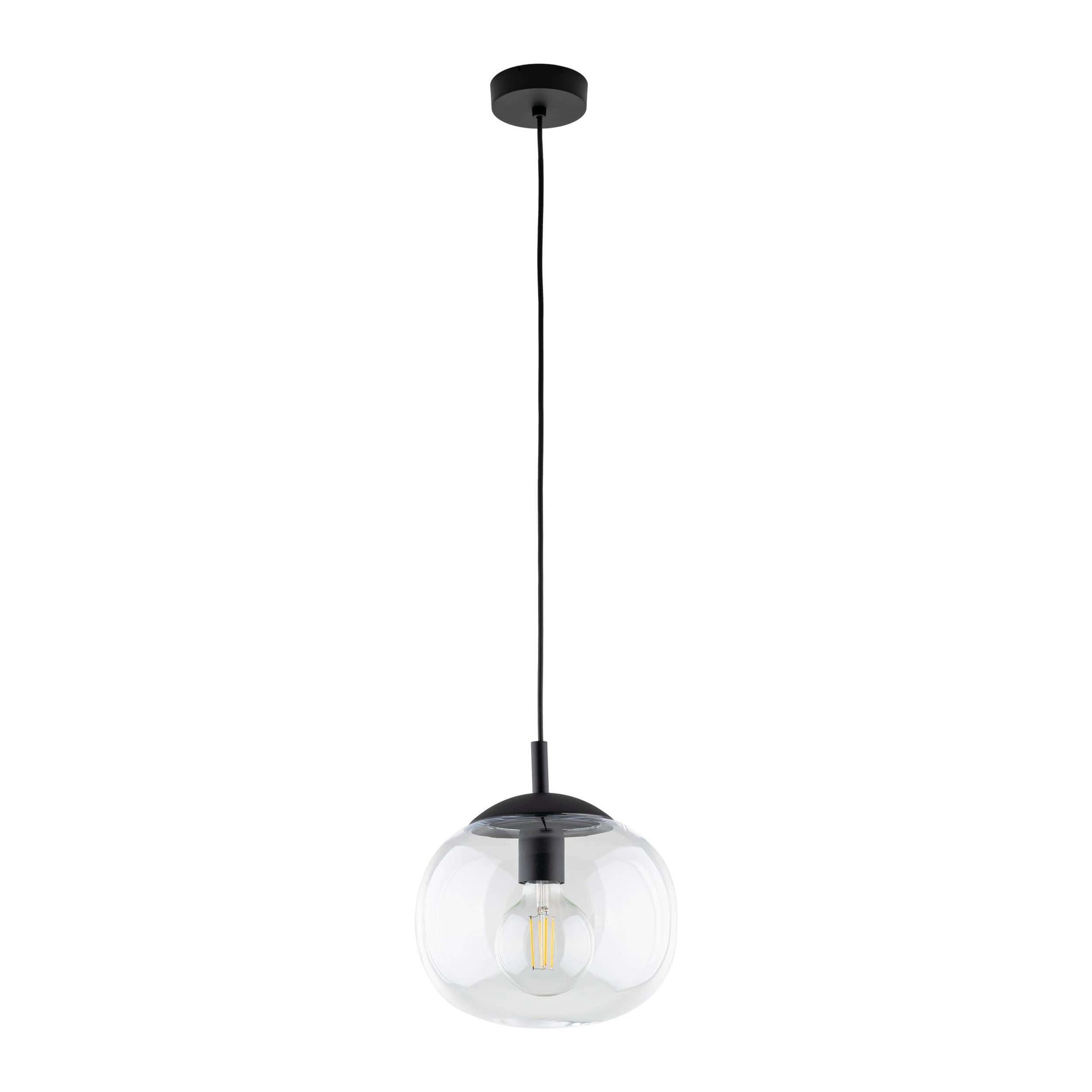 Klasyczny zwis, szklany klosz ⌀25cm TK 4816 z serii VIBE TRANSPARENT