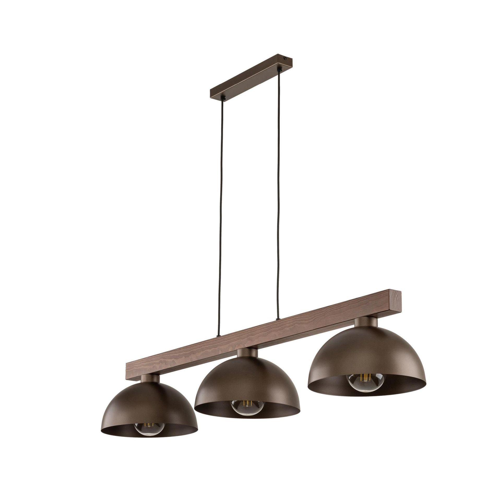 Szeroka, rustykalna lampa wisząca nad stół TK 6299 z serii OSLO