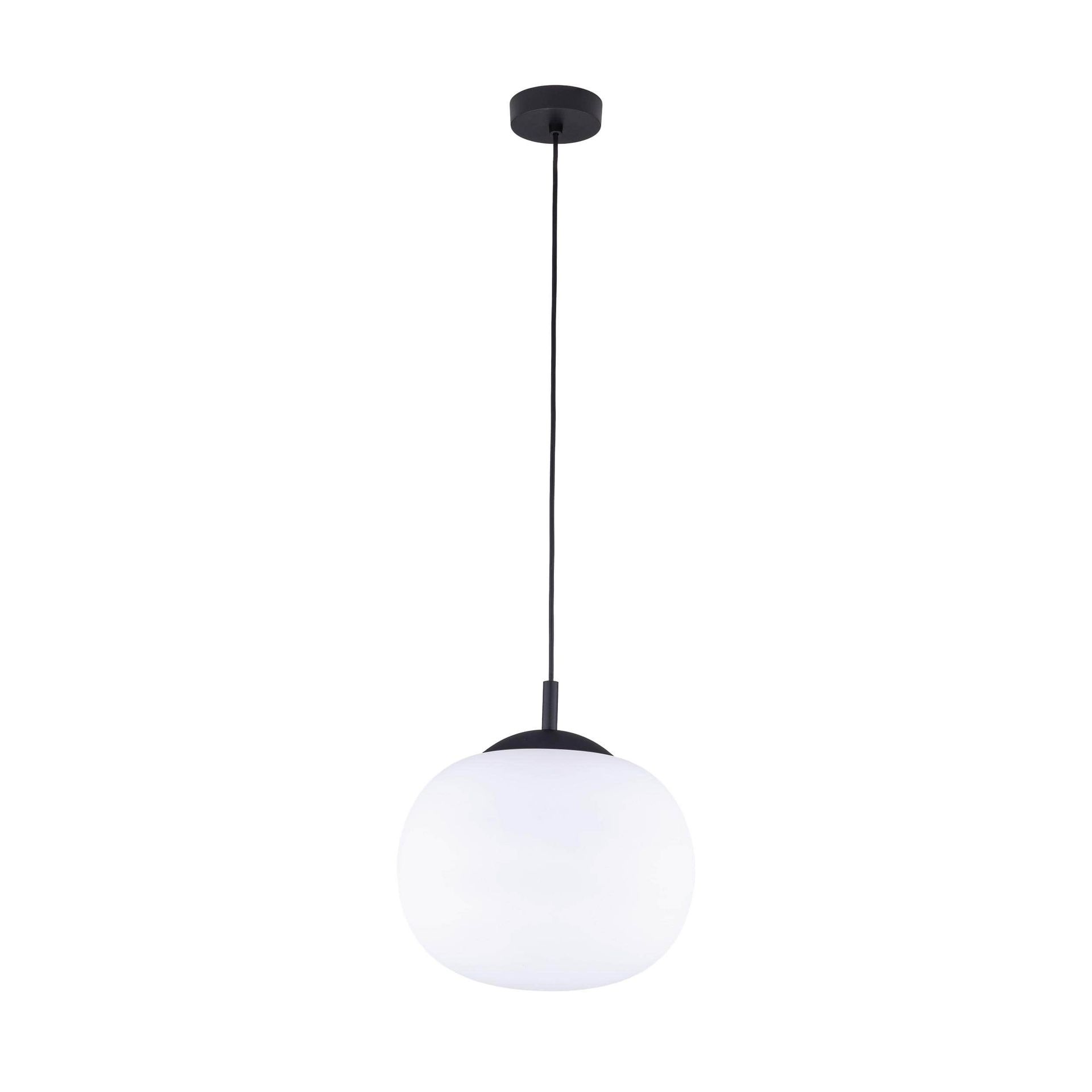 Czarno-biała lampa wisząca ⌀35cm TK 4804 z serii VIBE WHITE