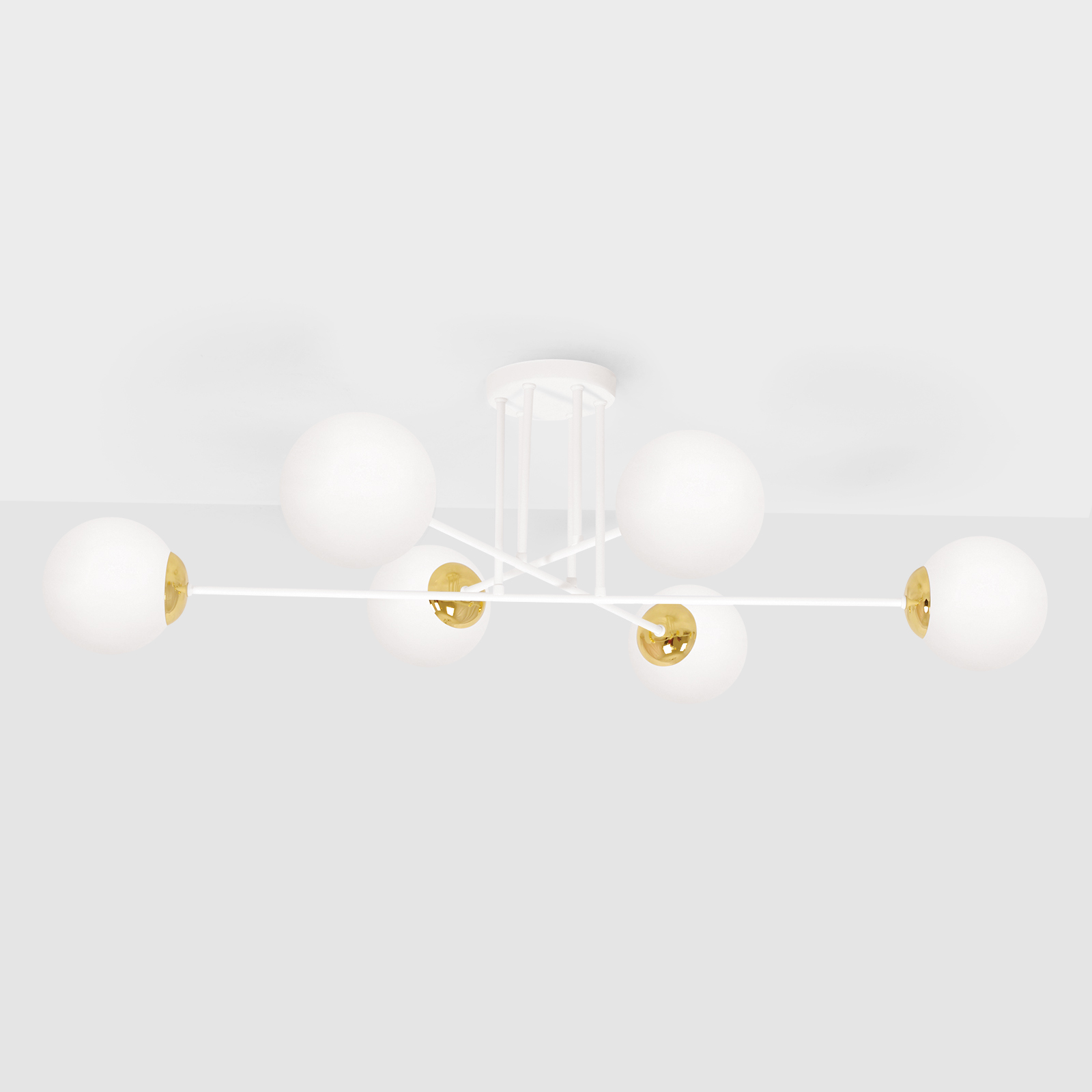 Lampa sufitowa w biało-złotym wydaniu K-5314 z serii ELMO