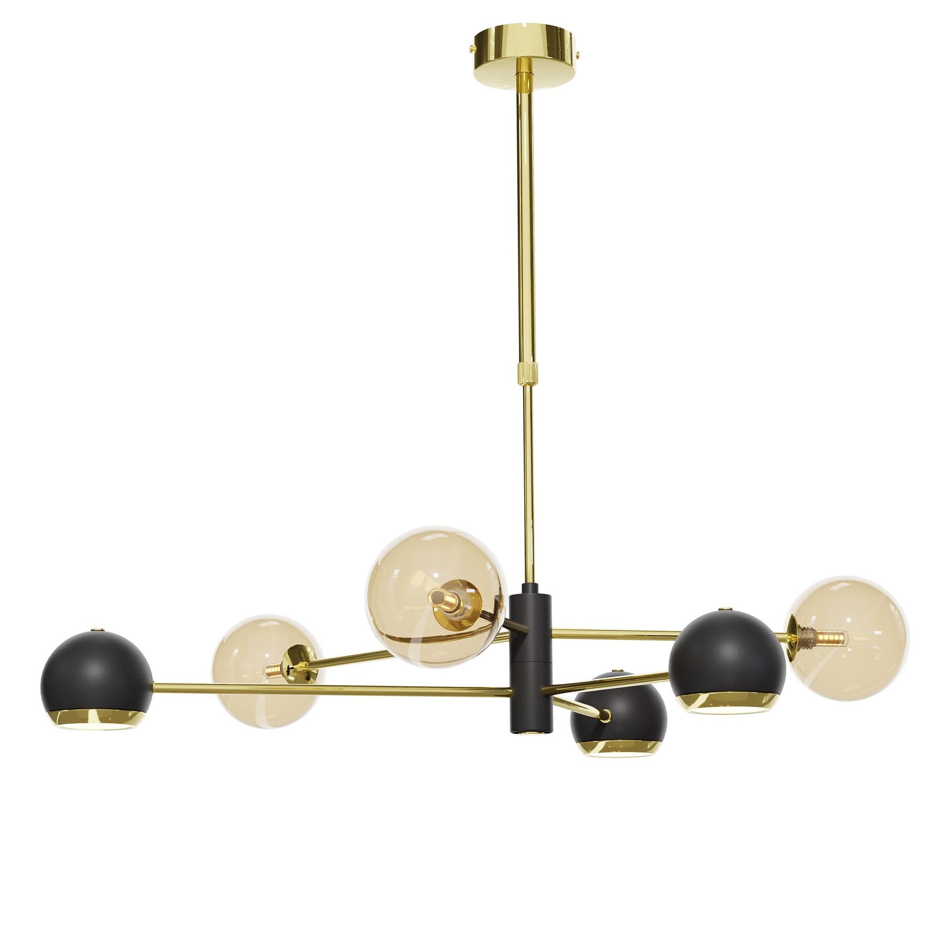 Dekoracyjna lampa wisząca w kolorze złotym JUP 1966 z serii MOKA