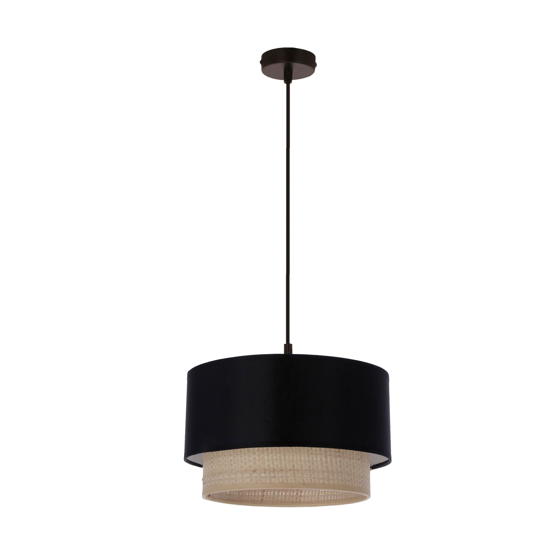 Czarno-beżowa lampa wisząca z abażurem 31-21670 z serii SFERIA
