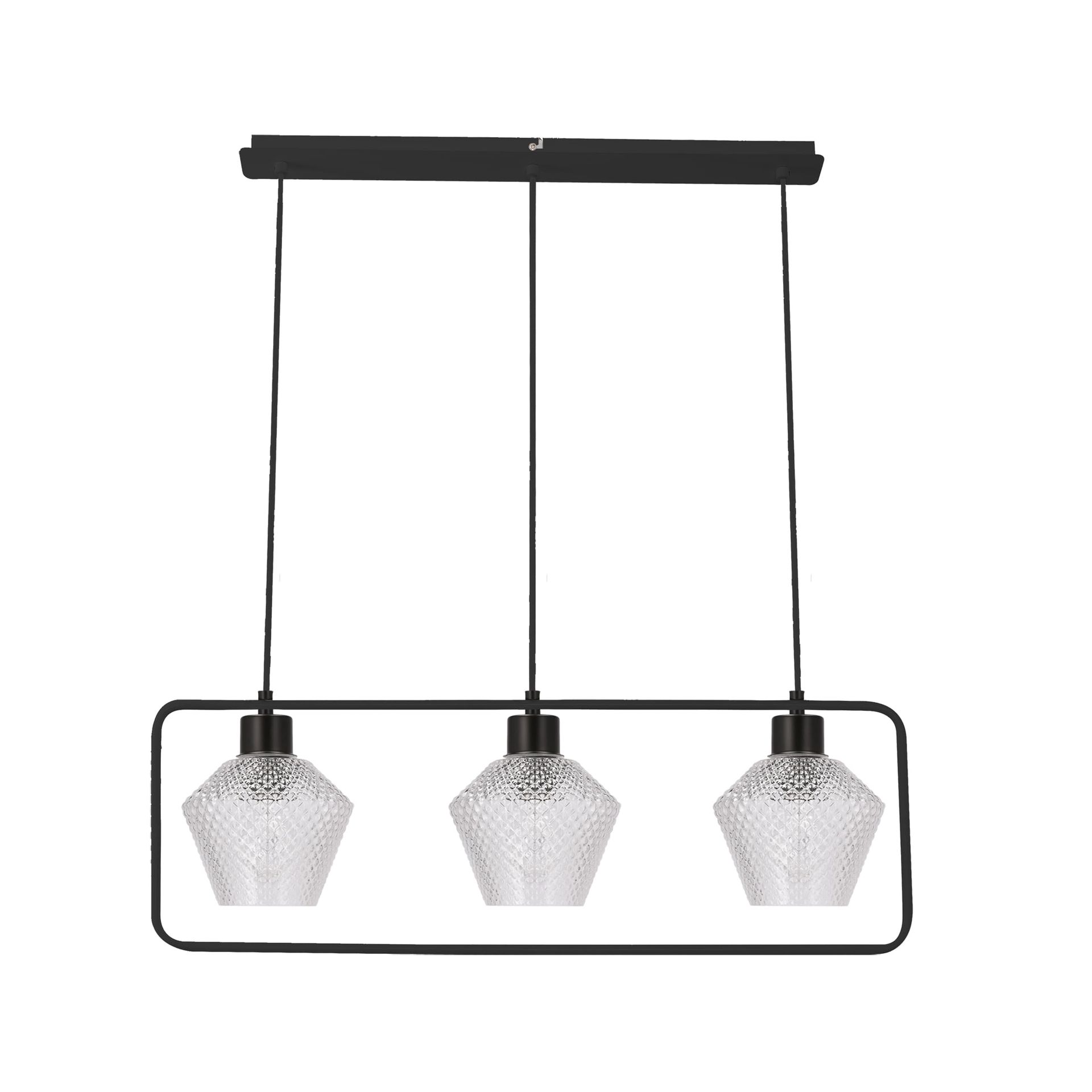 Potrójna lampa wisząca ze szklanymi kloszami 33-26866 z serii NIKO