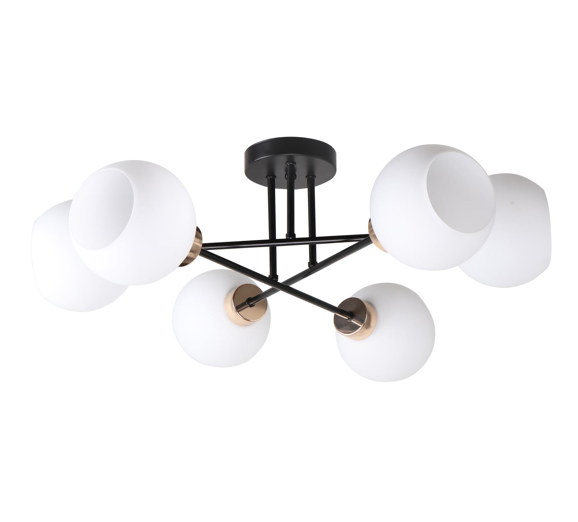 Czarna lampa sufitowa w klasycznym wydaniu 36-21083 z serii AMANDA