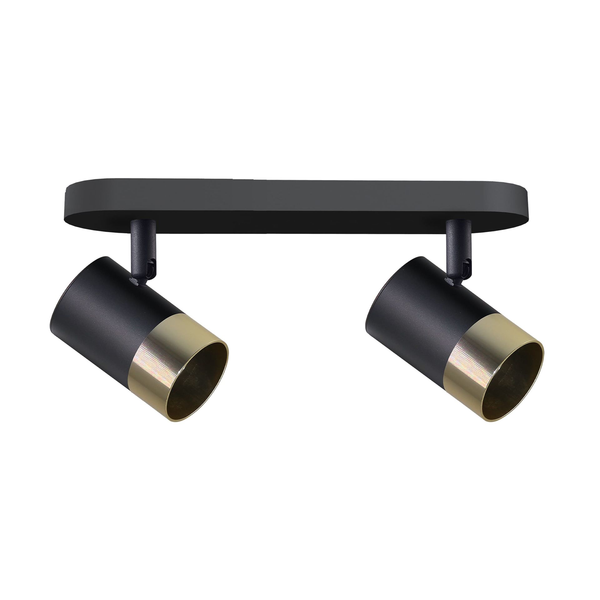 Lampa sufitowa w czarnym kolorze, złote elementy 92-27429 z serii TOBI