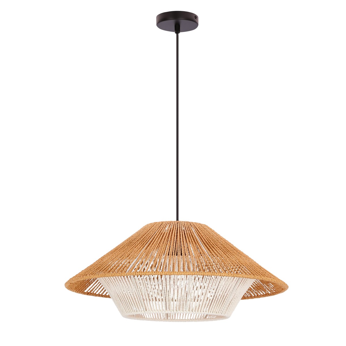 Szeroka, rustykalna lampa wisząca, gwint E27 31-26897 z serii AFRICA
