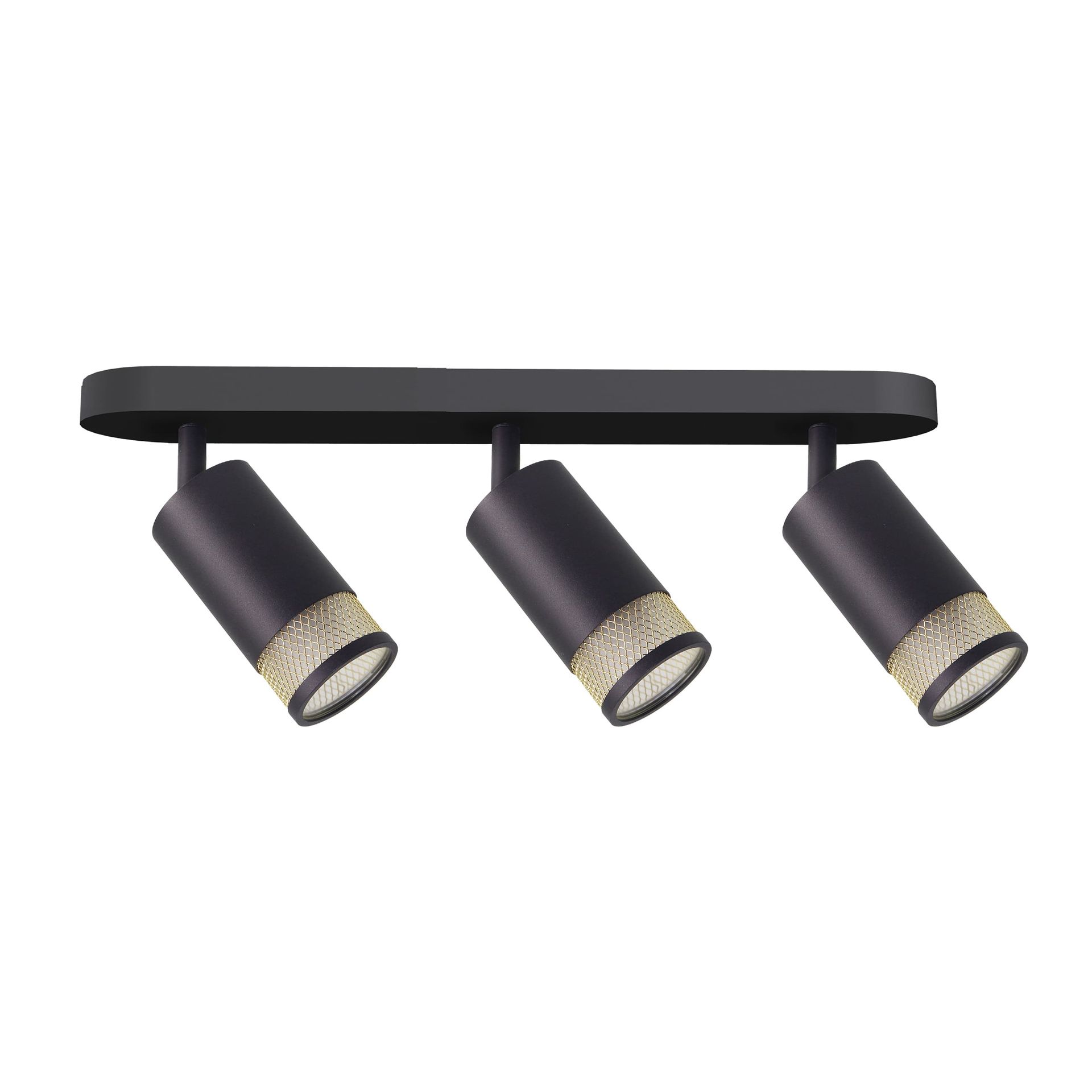 Czarna lampa sufitowa, trzy ruchome tuby 93-27689 z serii FLIN