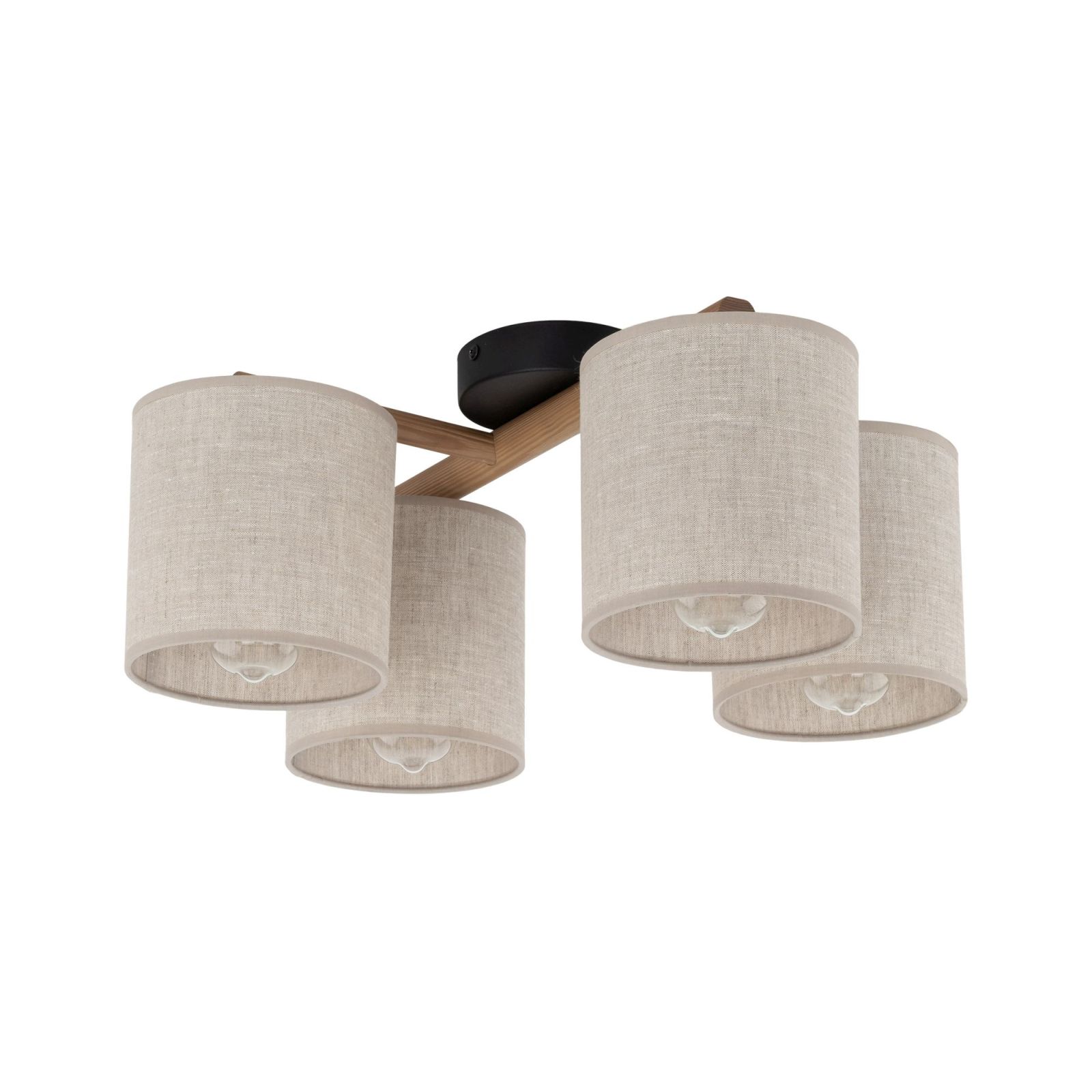 Lampa sufitowa z elementami drewna TK 6866 z serii DEVA