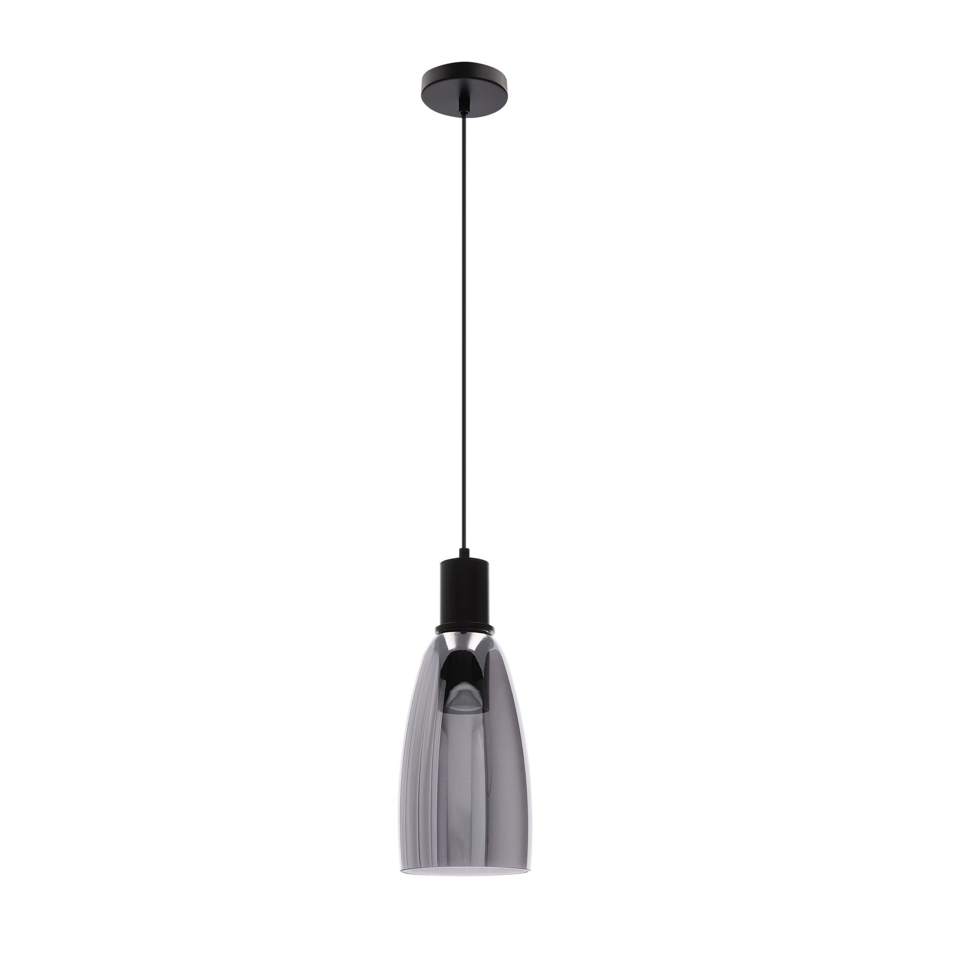 Lampa wisząca ze szklanym, grafitowym kloszem 31-26927 z serii UDIN