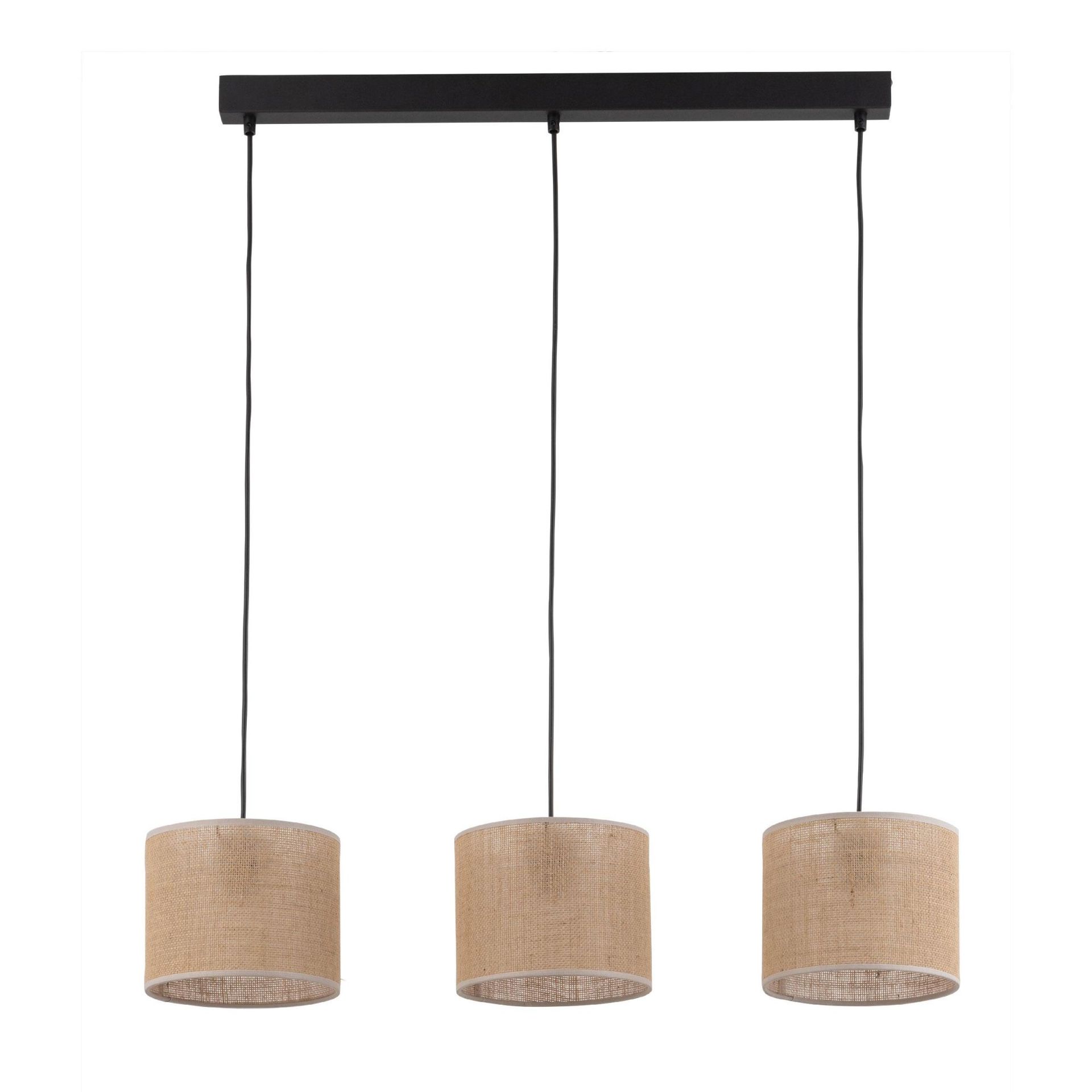 Abażurowa, rustykalna lampa wisząca TK 4597 z serii JUTA