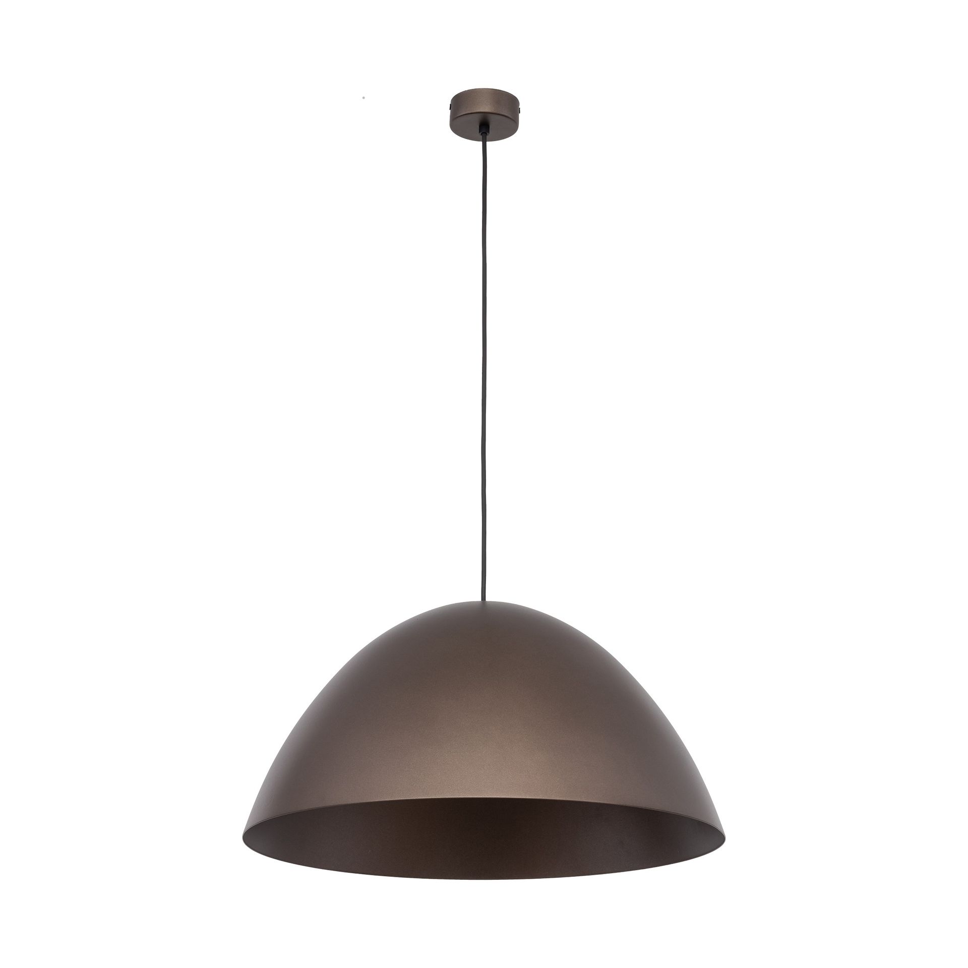 Kopułowa, brązowa lampa wisząca do kuchni TK 4509 z serii FARO